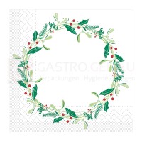 Tissue-Deluxe-Serviette, 40x40 cm, 3lagig, 1/4 Falz, Xmas, 