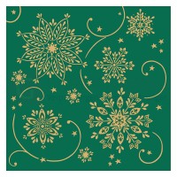 Linclass Serviette, 40x40 cm, 1/4 Falz, Xmas, 