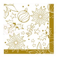 Linclass Serviette, 40x40 cm, 1/4 Falz, Xmas, 