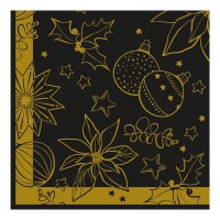 Linclass Serviette, 40x40 cm, 1/4 Falz, Xmas, 