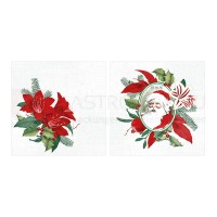 Linclass Serviette, 40x40 cm, 1/4 Falz, Xmas, 