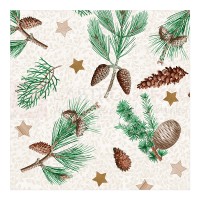 Linclass Serviette, 40x40 cm, 1/4 Falz, Xmas, 